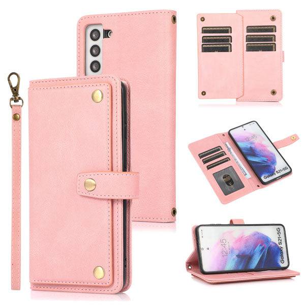 Leather Crossbody Shockproof Wallet Phone Case for Samsung S21 Plus - Libiyi
