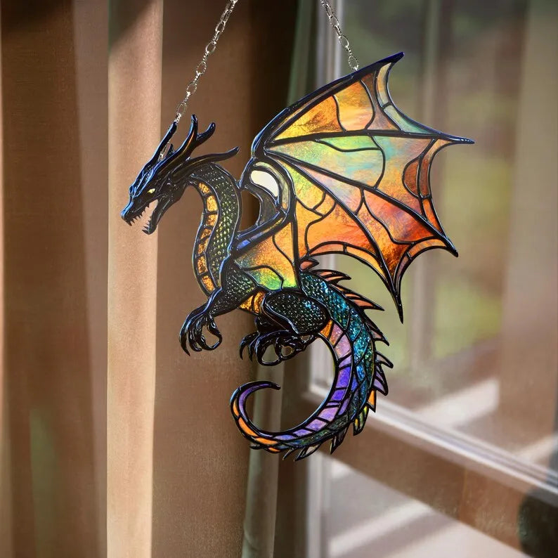 🎄2024 Christmas Gift 50% Off--Acrylic Colorful Dragon Suncatcher Ornament - Libiyi
