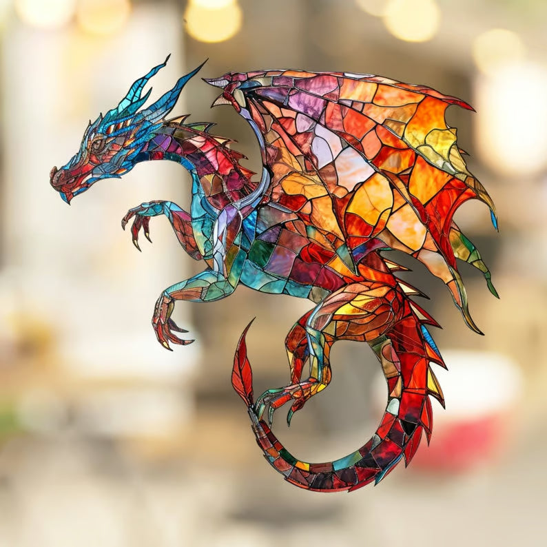 🎄2024 Christmas Gift 50% Off--Acrylic Colorful Dragon Suncatcher Ornament - Libiyi
