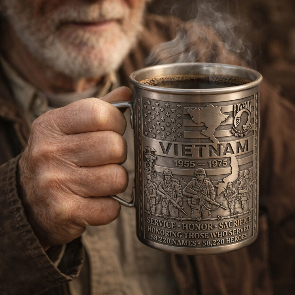 🎖️- Vietnam Veteran Honor Coffee Mug – 1955-1975 Service Tribute