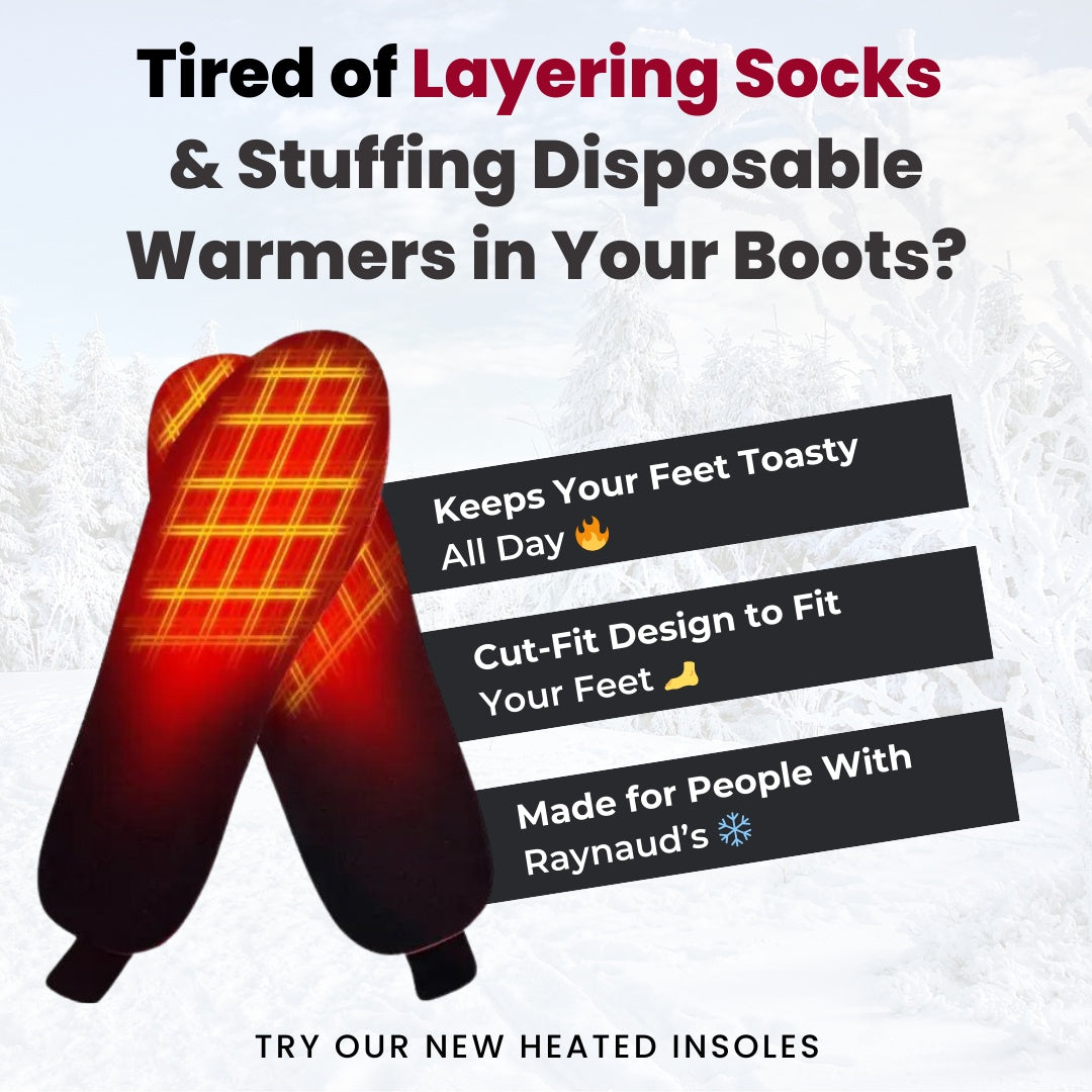 🔥FootEase Wireless Heated Insoles – Rechargeable Pain Soothing Heat for Plantar Fasciitis & Cold Feet - Libiyi