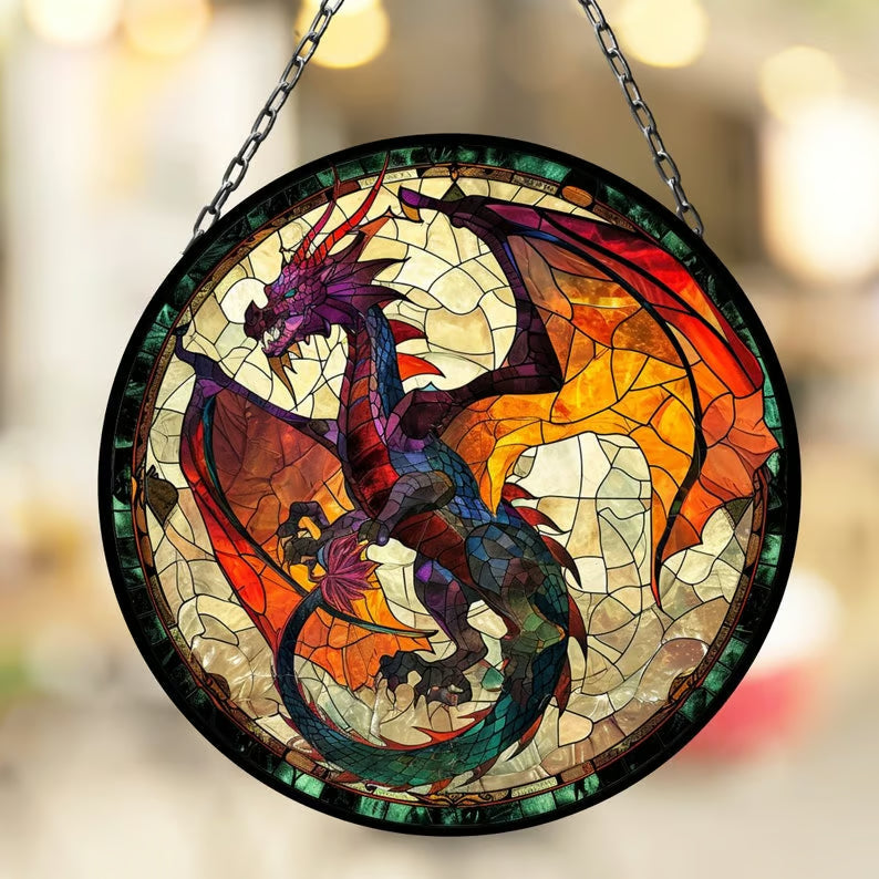 🎄2024 Christmas Gift 50% Off--Acrylic Colorful Dragon Suncatcher Ornament - Libiyi