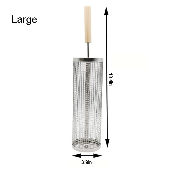 Rolling Grilling Basket with Handle - Libiyi