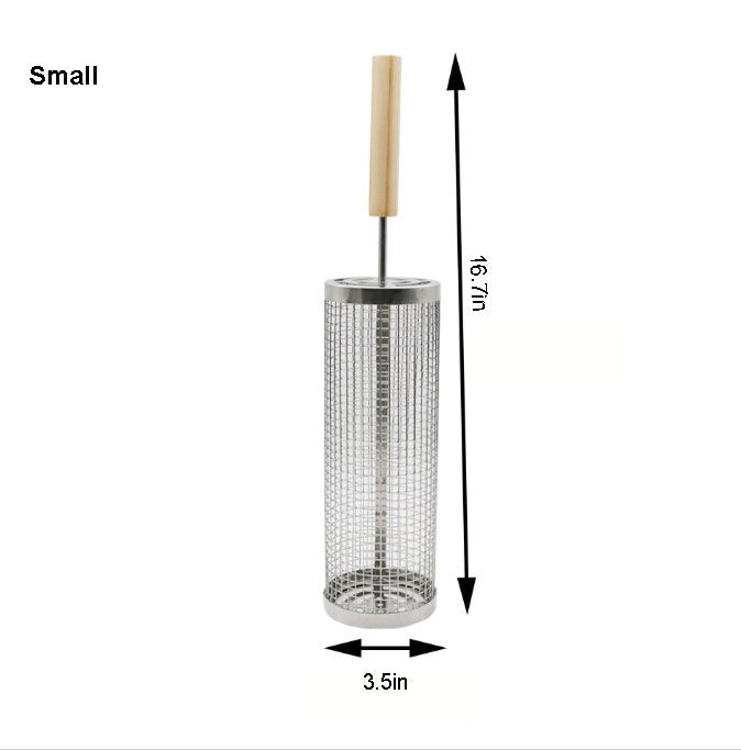 Rolling Grilling Basket with Handle - Libiyi