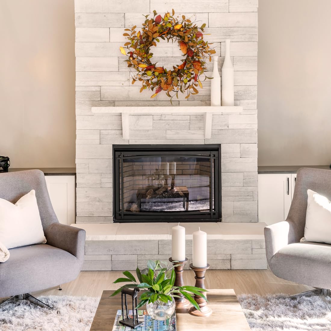 Fall wreath for the front door - Libiyi