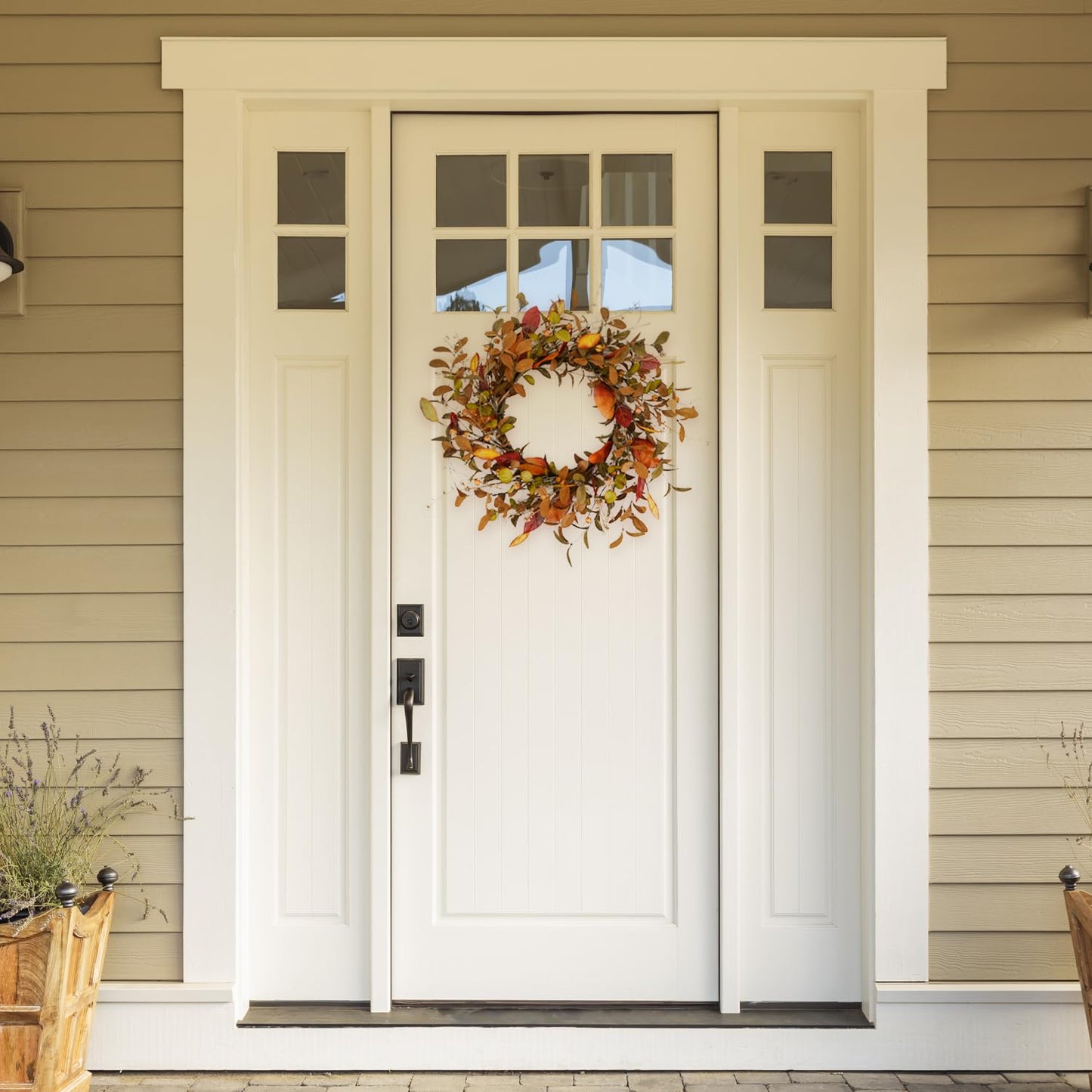 Fall wreath for the front door - Libiyi