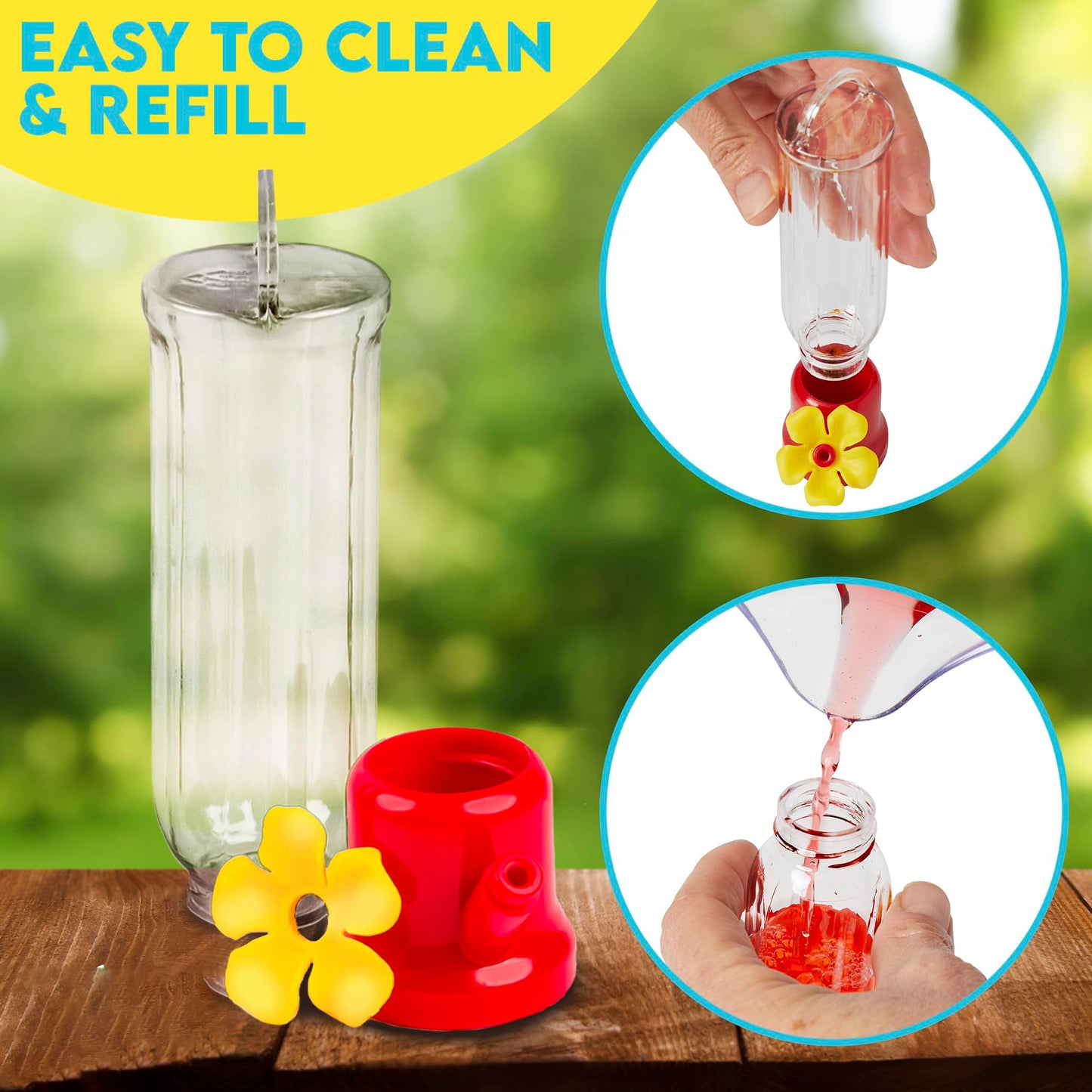🔥Annual Offer - New Leak-Proof Design Hummingbird Feeder (4 Pack) - Libiyi