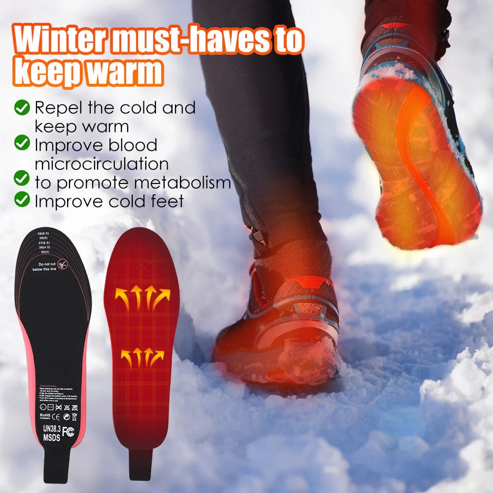 🔥FootEase Wireless Heated Insoles – Rechargeable Pain Soothing Heat for Plantar Fasciitis & Cold Feet - Libiyi