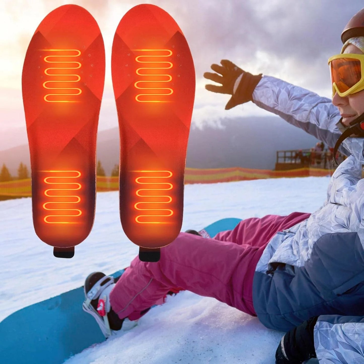 🔥FootEase Wireless Heated Insoles – Rechargeable Pain Soothing Heat for Plantar Fasciitis & Cold Feet - Libiyi
