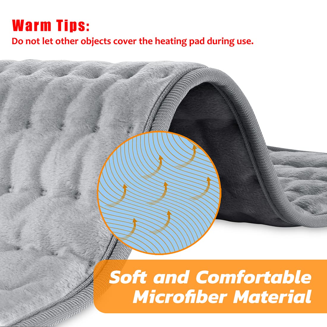 Electric Heating Pads, Heated Pad for Back Pain Muscle Pain Relieve - Keillini