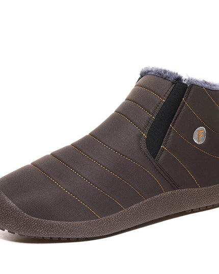 Large Size Waterproof Warm Cotton Snow Boots Lovers Shoes - Keilini