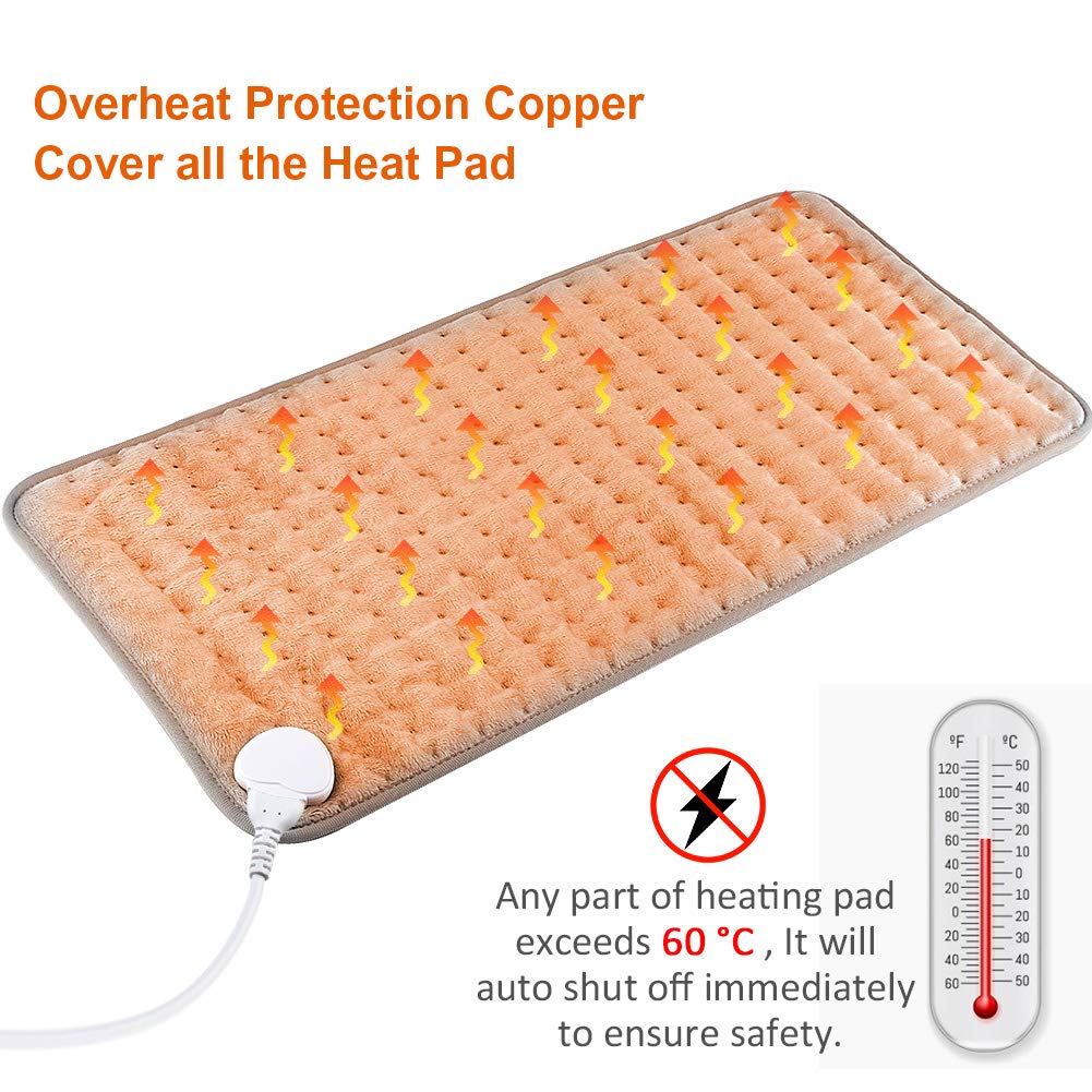 Electric Heating Pads, Heated Pad for Back Pain Muscle Pain Relieve - Keillini