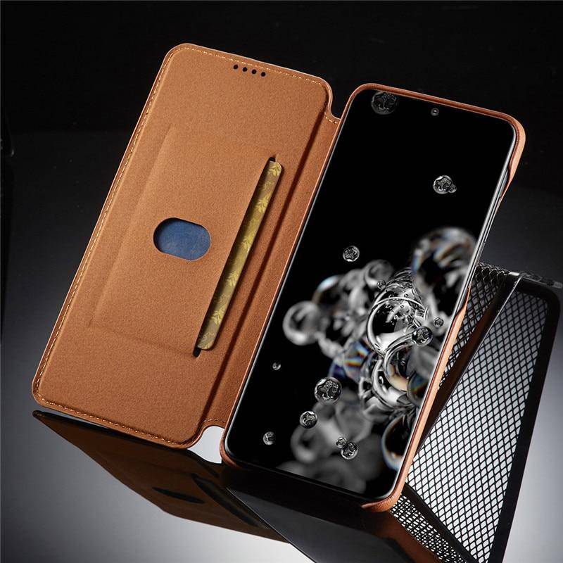 Magnetic Leather Wallet Card Slot Case for Samsung - Libiyi