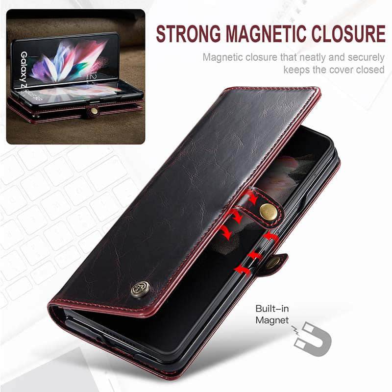 Luxury Flip Leather Card Slots Phone Case for Galaxy Z Fold 3 5G - Libiyi