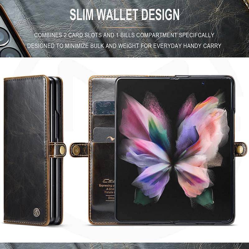Luxury Flip Leather Card Slots Phone Case for Galaxy Z Fold 3 5G - Libiyi