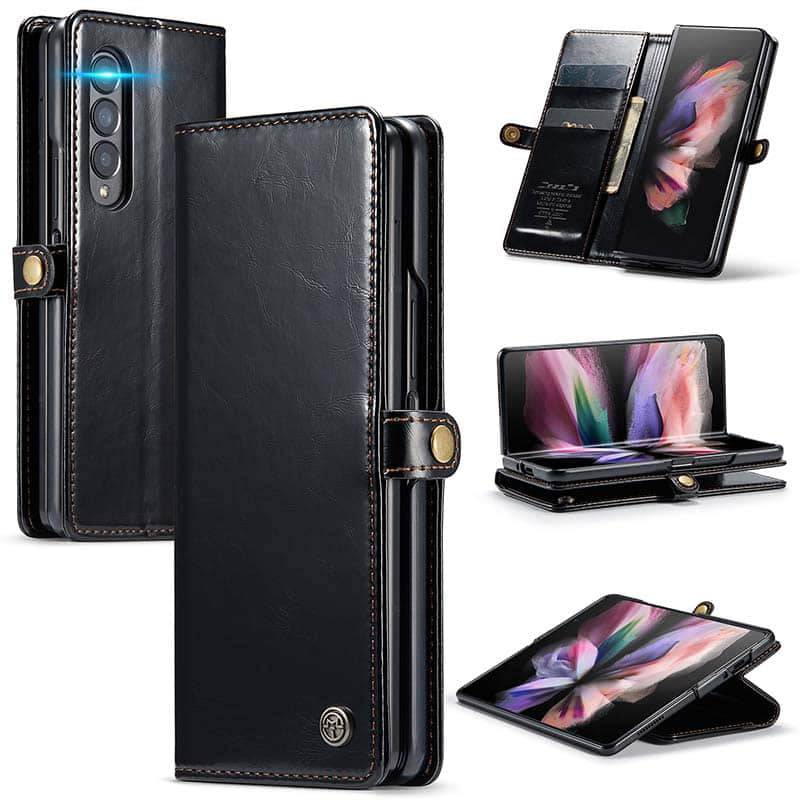 Luxury Flip Leather Card Slots Phone Case for Galaxy Z Fold 3 5G - Libiyi