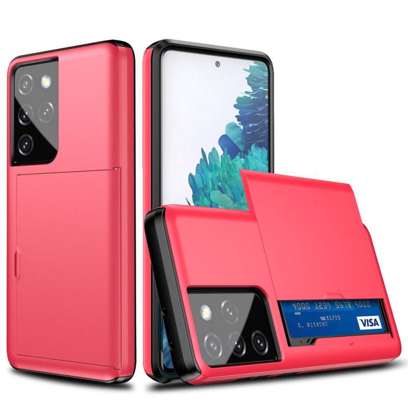 Rigide Flashy Porte-cartes Case For Samsung Galaxy S21 Ultra(5G) - Libiyi