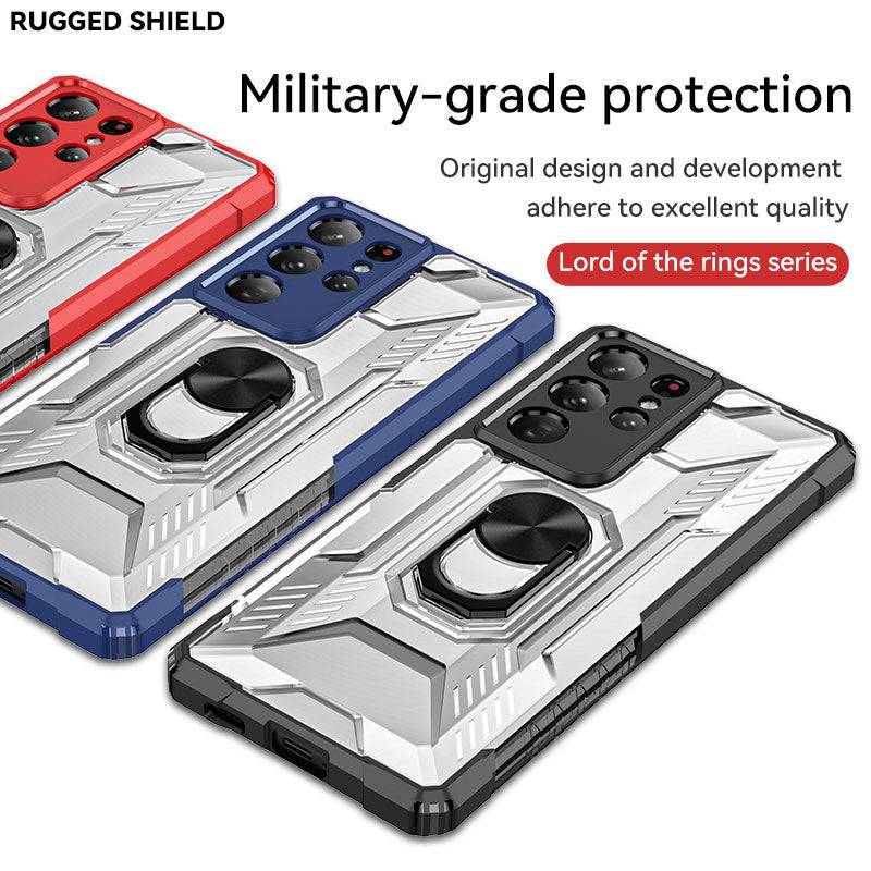 Magnetic Metal Finger Ring Holder Armor Case For Samsung S21 ULTRA 5G - Libiyi