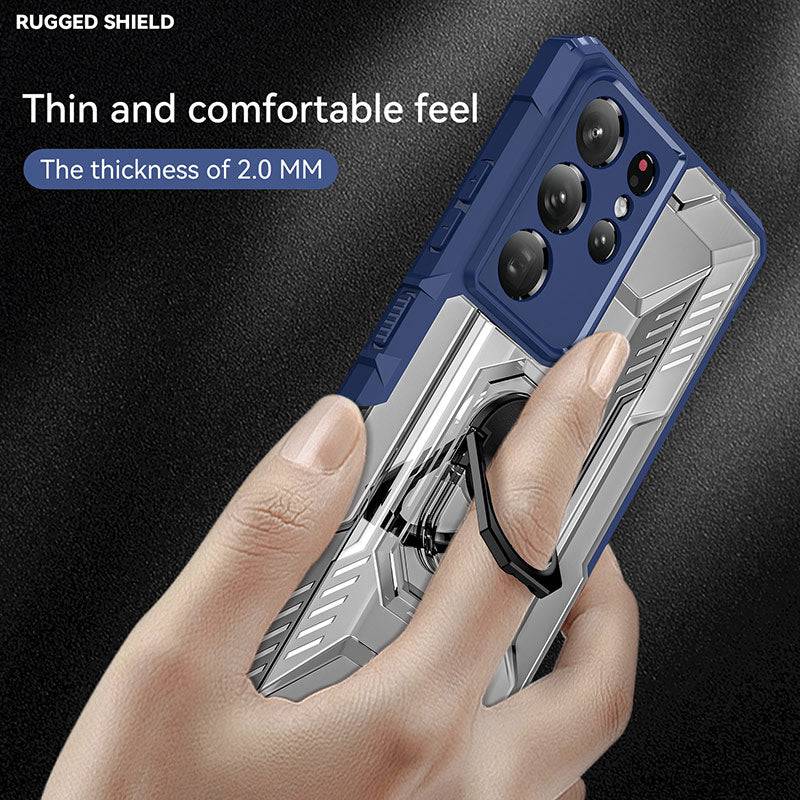 Magnetic Metal Finger Ring Holder Armor Case For Samsung S21 ULTRA 5G - Libiyi