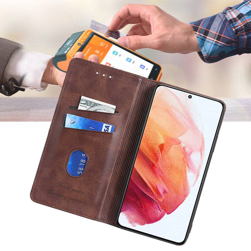 Leather Flip Wallet Cover for Samsung S21 Series - Libiyi