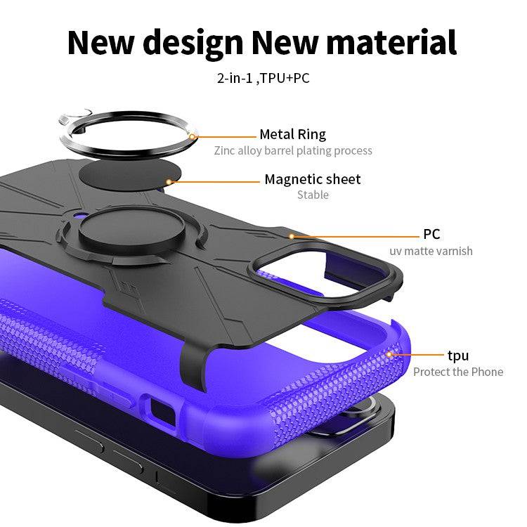 Robot 3 in 1 Heavy Duty Defender Case For iPhone 12 Mini - Libiyi