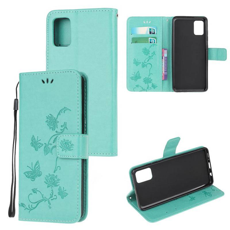 Imprint Butterfly Flower Leather Mobile Phone Case for iPhone - Libiyi