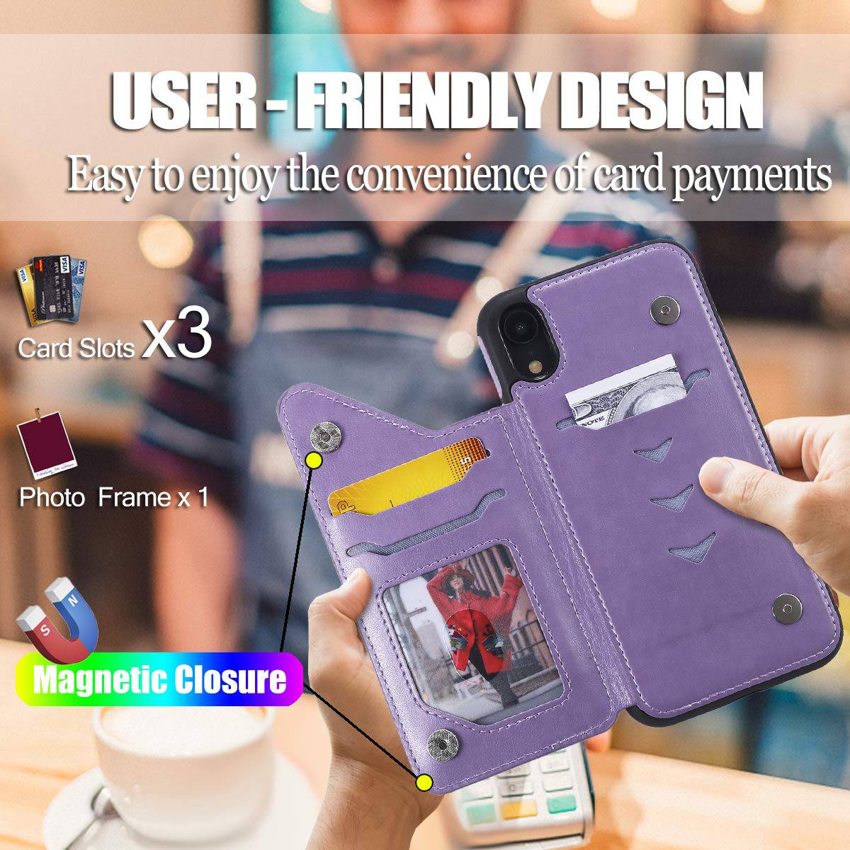 New Luxury Embossing Wallet Cover For iPhone X/Xs-Fast Delivery - Libiyi