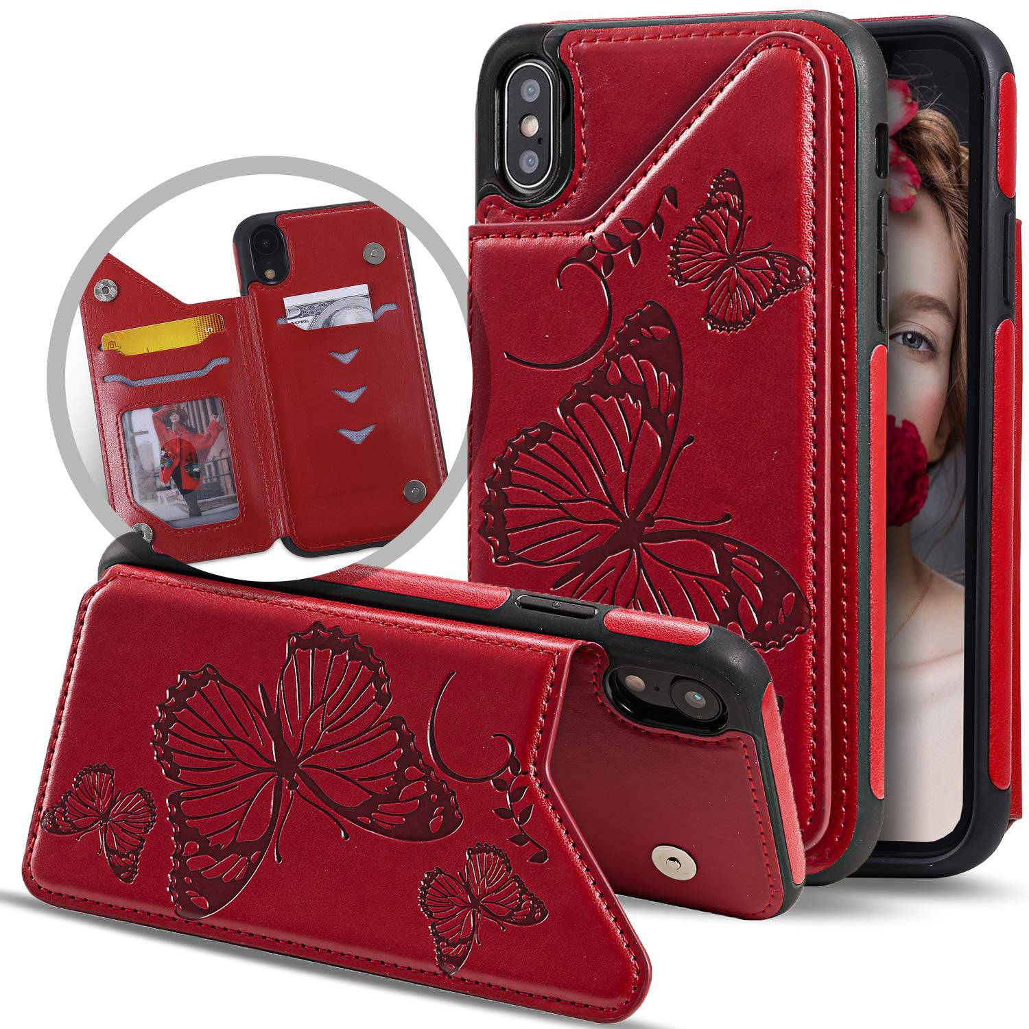 New Luxury Embossing Wallet Cover For iPhone X/Xs-Fast Delivery - Libiyi