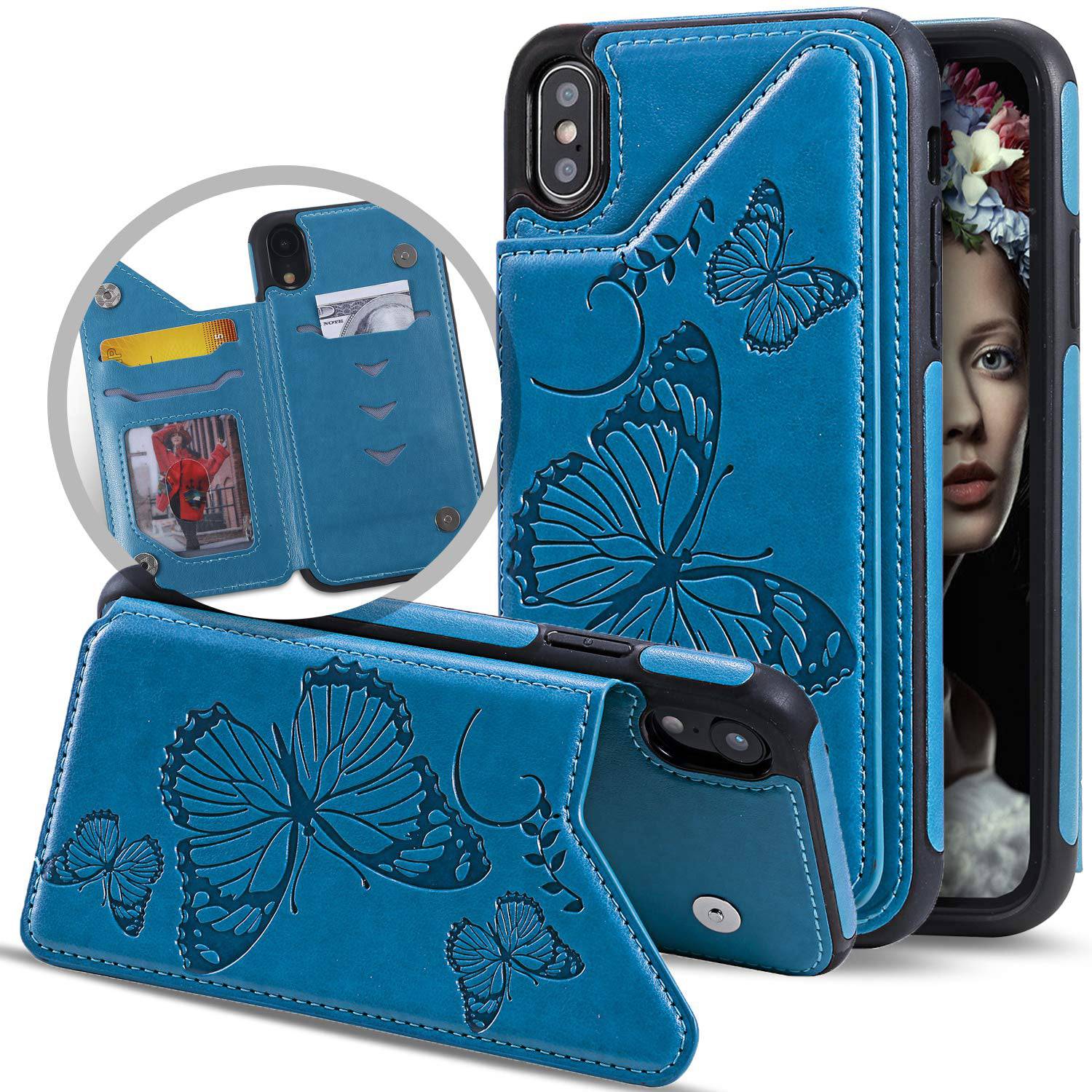 New Luxury Embossing Wallet Cover For iPhone X/Xs-Fast Delivery - Libiyi