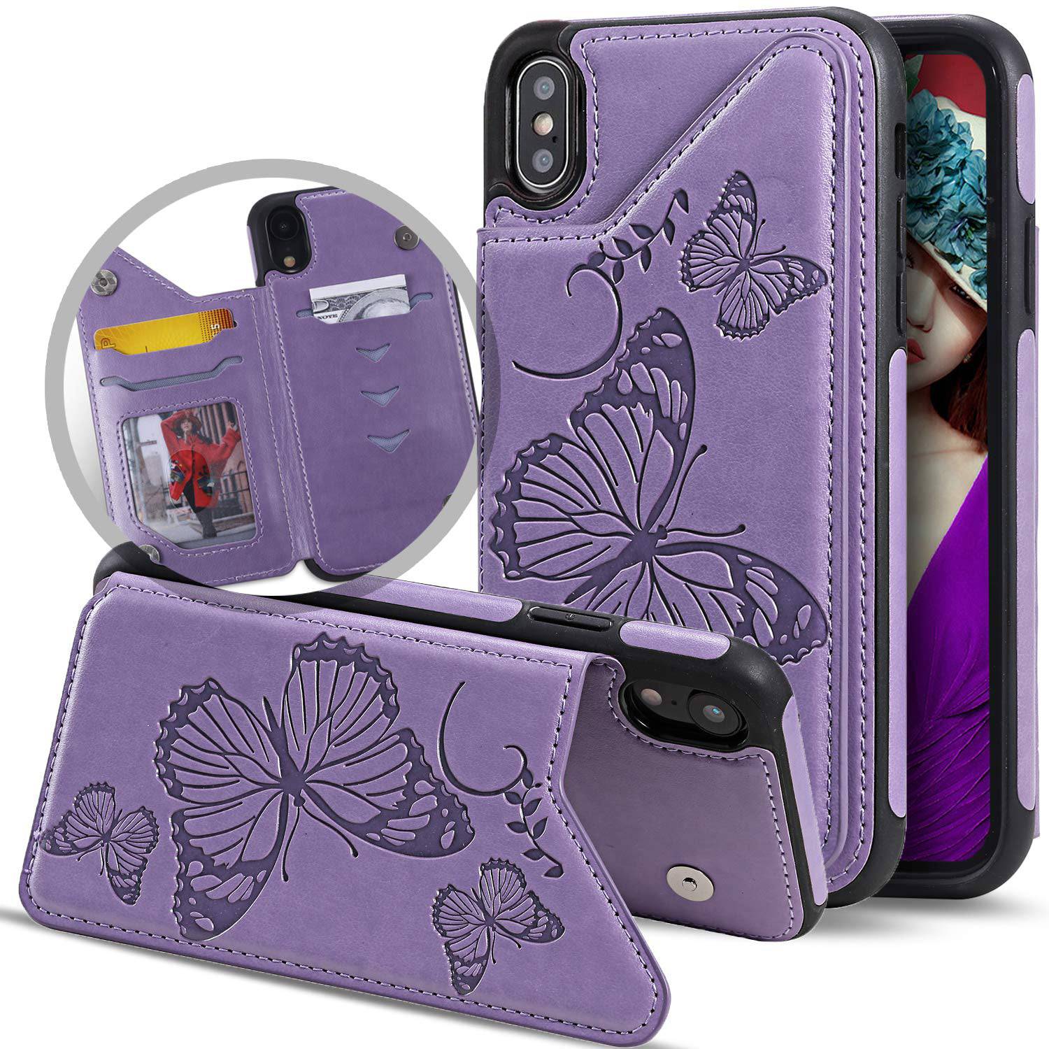 New Luxury Embossing Wallet Cover For iPhone X/Xs-Fast Delivery - Libiyi