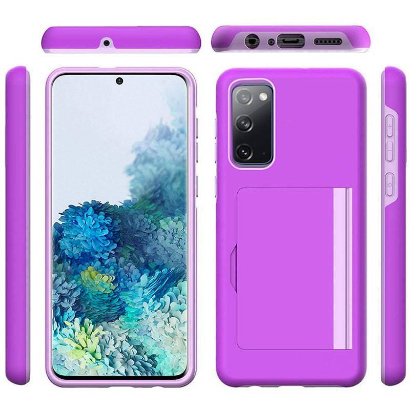Armor Protective Card Holder Case for Samsung S20 With 2-Pack Screen Protectors - Libiyi