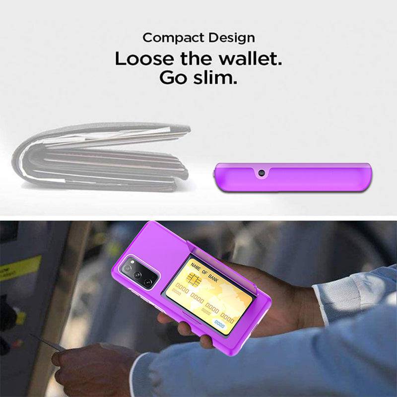 Armor Protective Card Holder Case for Samsung S20 With 2-Pack Screen Protectors - Libiyi