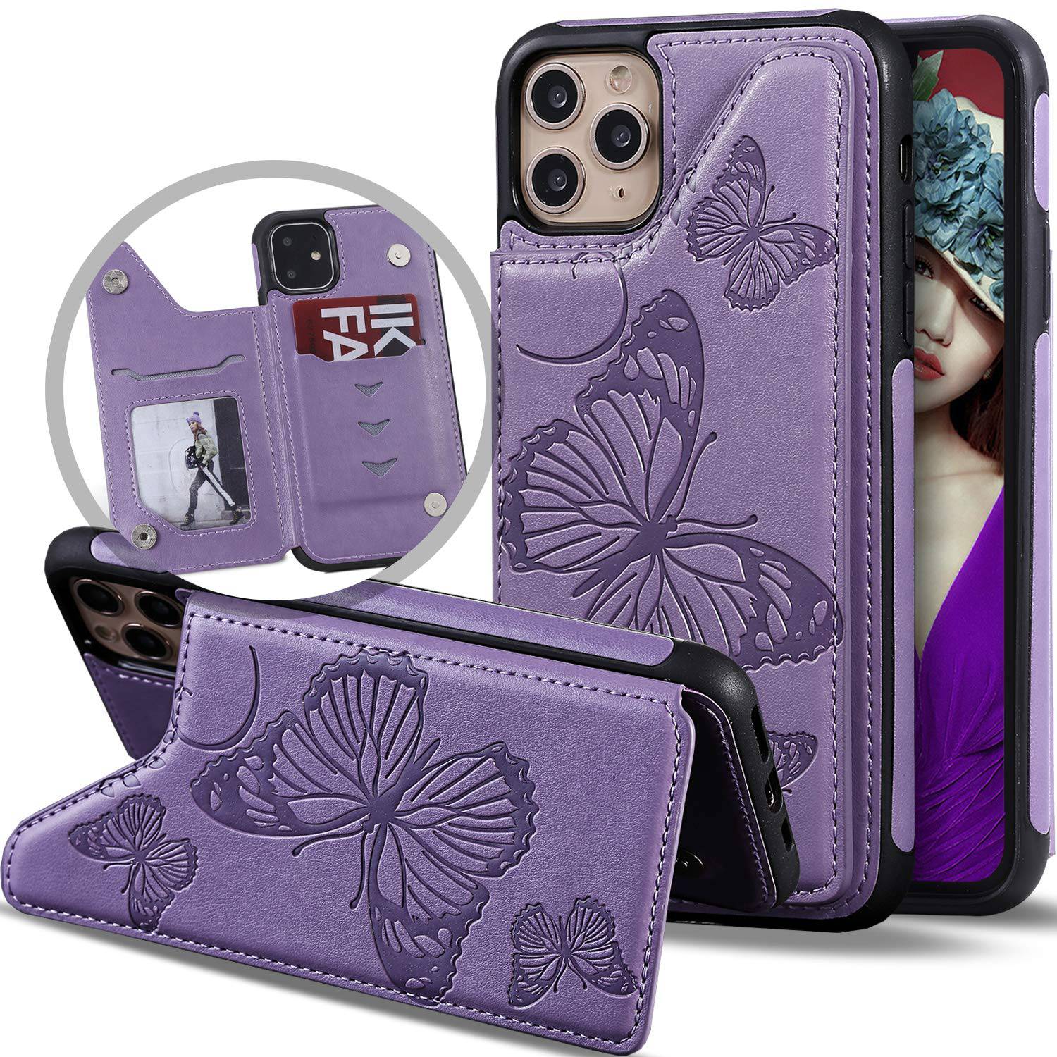 New Luxury Embossing Wallet Cover For iPhone 11 Pro-Fast Delivery - Libiyi