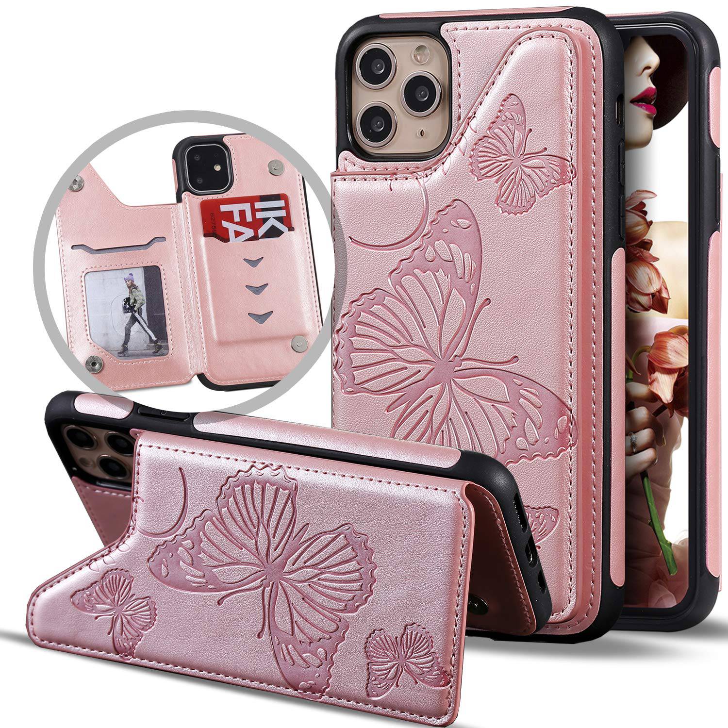 New Luxury Embossing Wallet Cover For iPhone 11 Pro-Fast Delivery - Libiyi