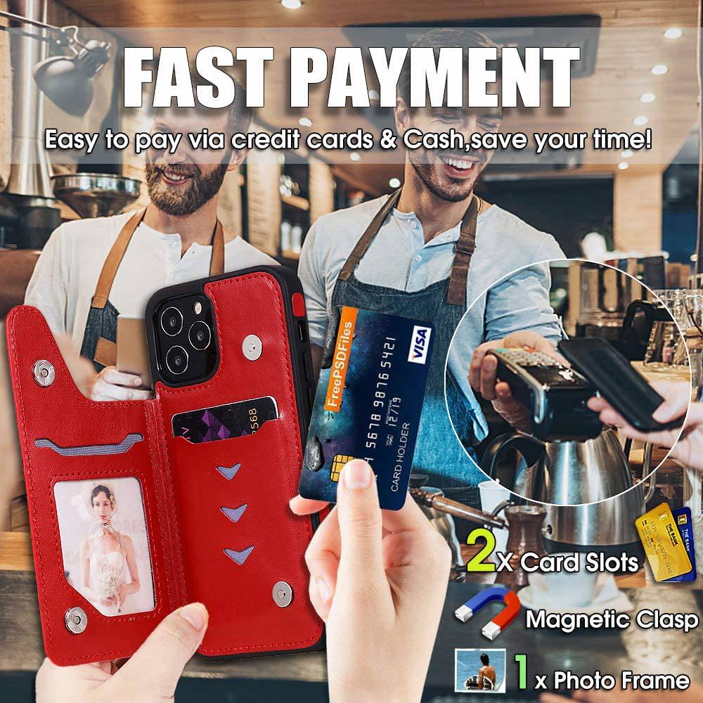 New Luxury Embossing Wallet Cover For iPhone 12 Mini-Fast Delivery - Libiyi