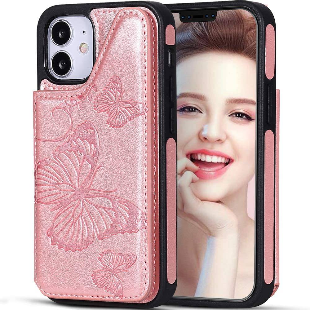 New Luxury Embossing Wallet Cover For iPhone 12 Mini-Fast Delivery - Libiyi