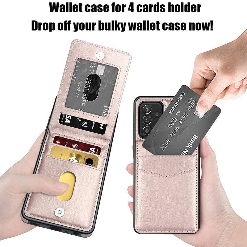 Dual Layer Lightweight Leather Wallet Case for Samsung Galaxy A52 - Libiyi