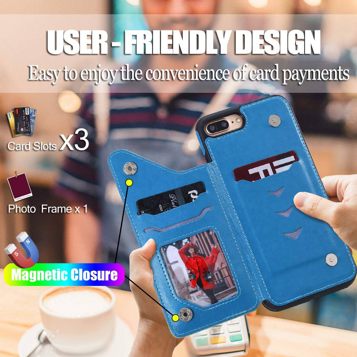 New Luxury Embossing Wallet Cover For iPhone 7Plus&8Plus-Fast Delivery - Libiyi
