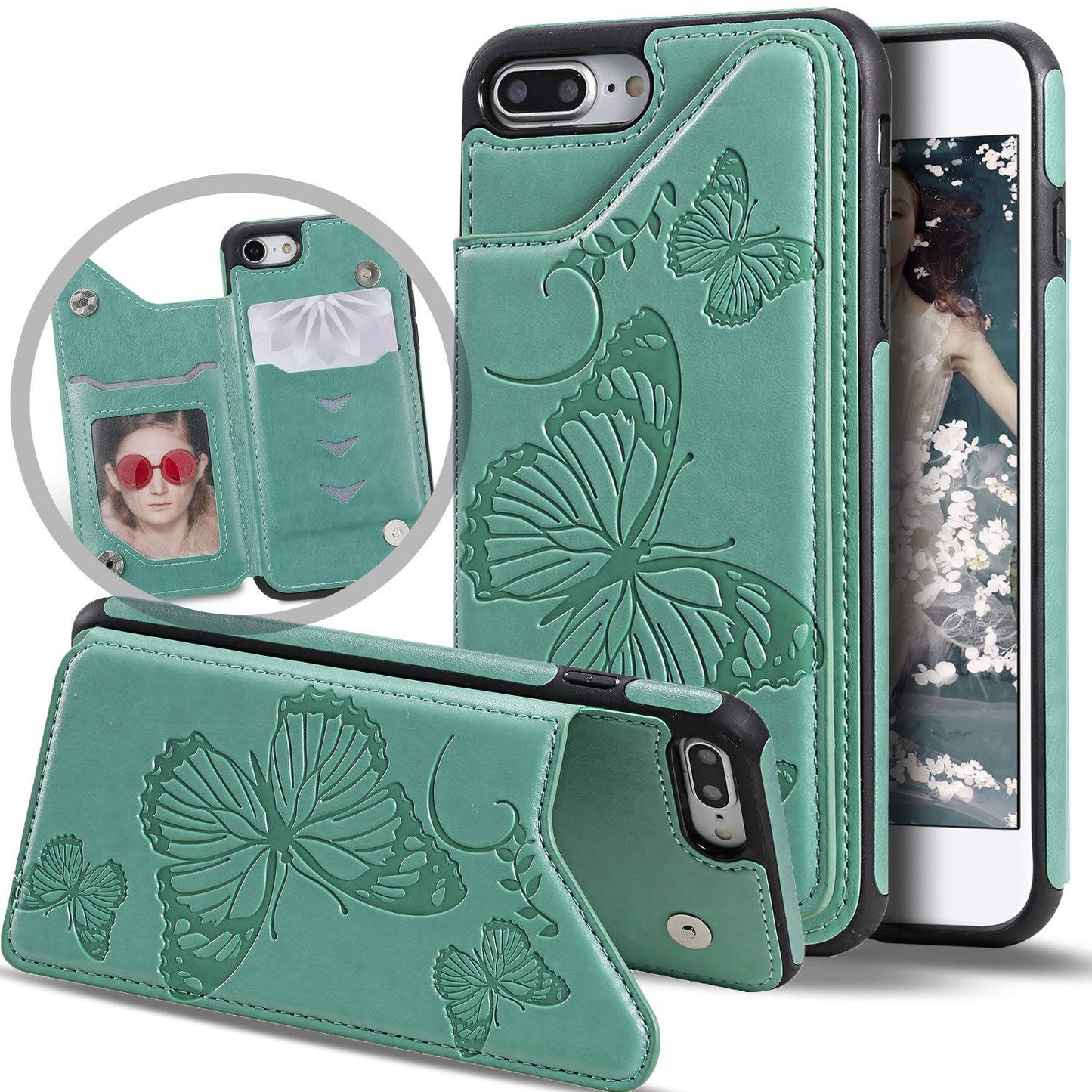 New Luxury Embossing Wallet Cover For iPhone 7Plus&8Plus-Fast Delivery - Libiyi