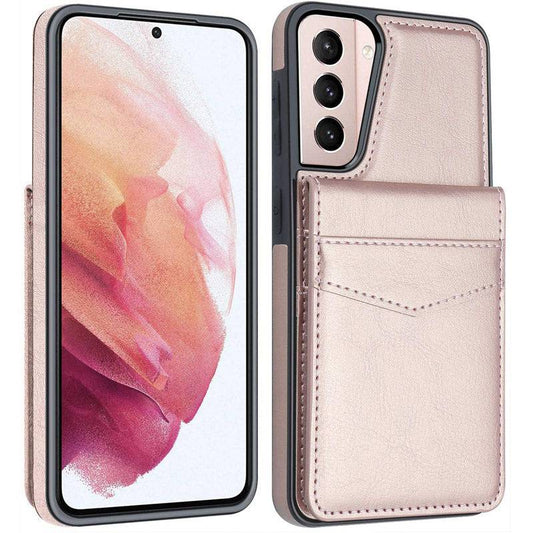Dual Layer Lightweight Leather Wallet Case for Samsung Galaxy S21 Plus - Libiyi