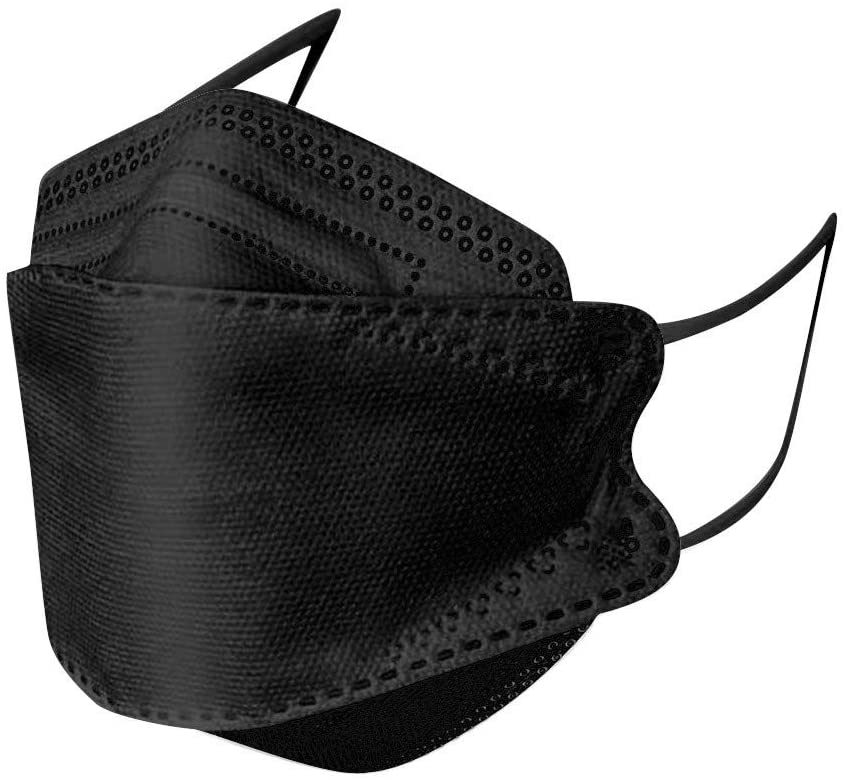 10-50Pcs KF94 Comfortable Fish Type Mask(White&Black) - Libiyi