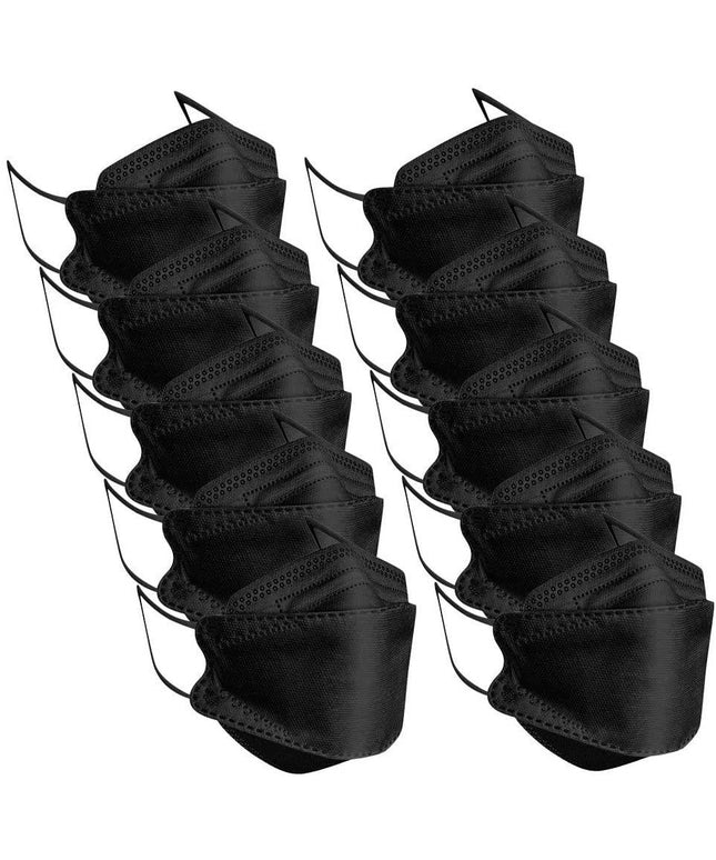 10-50Pcs KF94 Comfortable Fish Type Mask(White&Black) - Libiyi