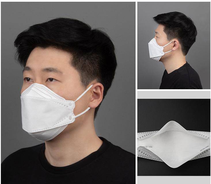 10-50Pcs KF94 Comfortable Fish Type Mask(White&Black) - Libiyi