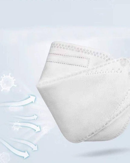 10-50Pcs KF94 Comfortable Fish Type Mask(White&Black) - Libiyi