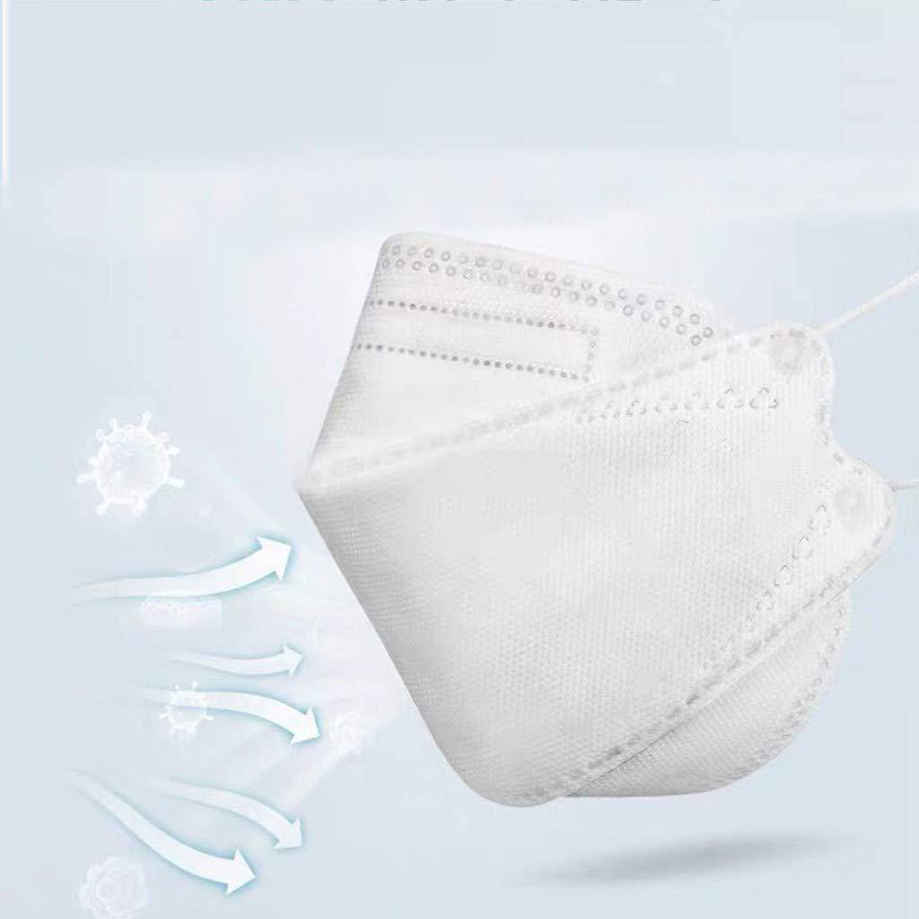 10-50Pcs KF94 Comfortable Fish Type Mask(White&Black) - Libiyi