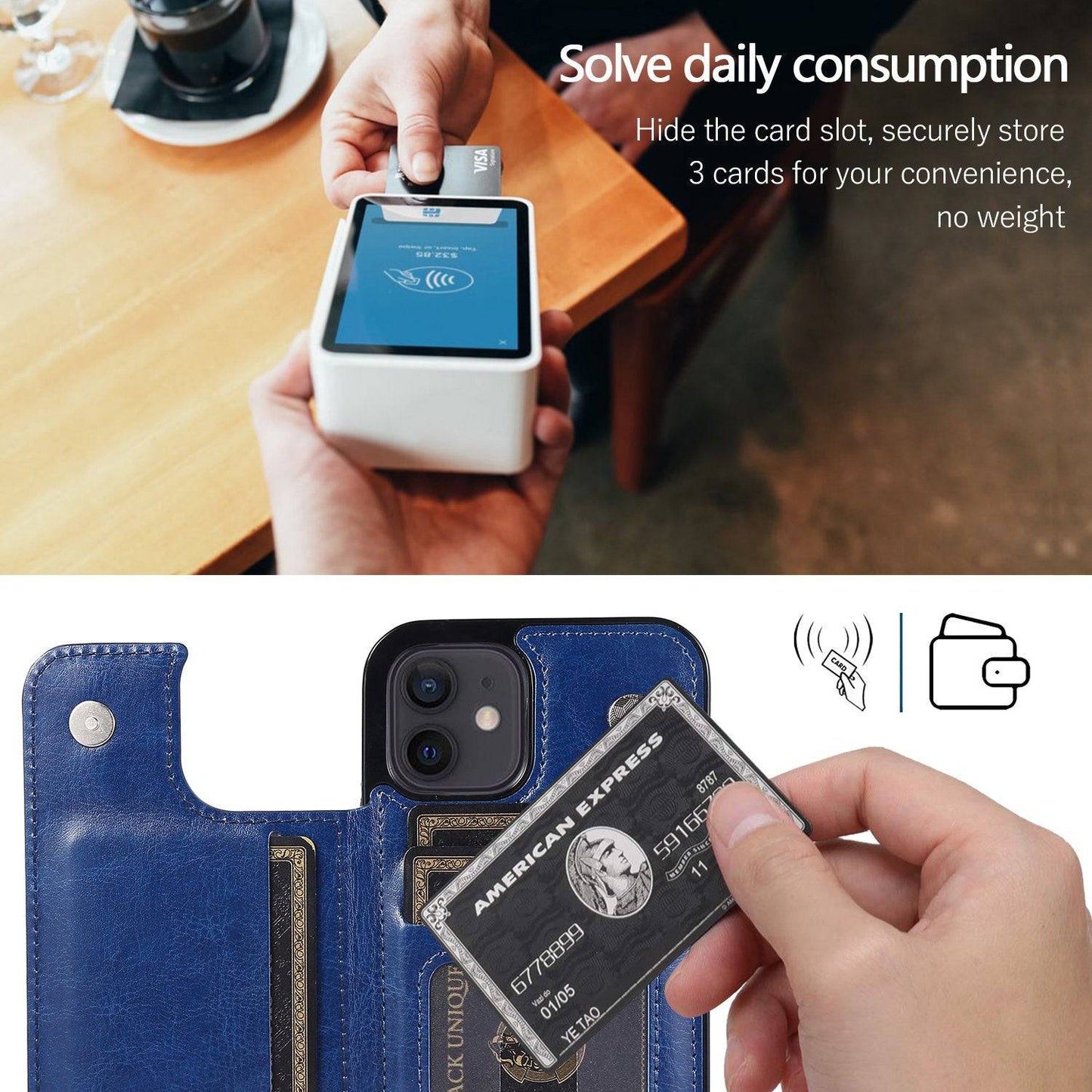 4 IN 1 Luxury Leather Case For iPhone - Libiyi