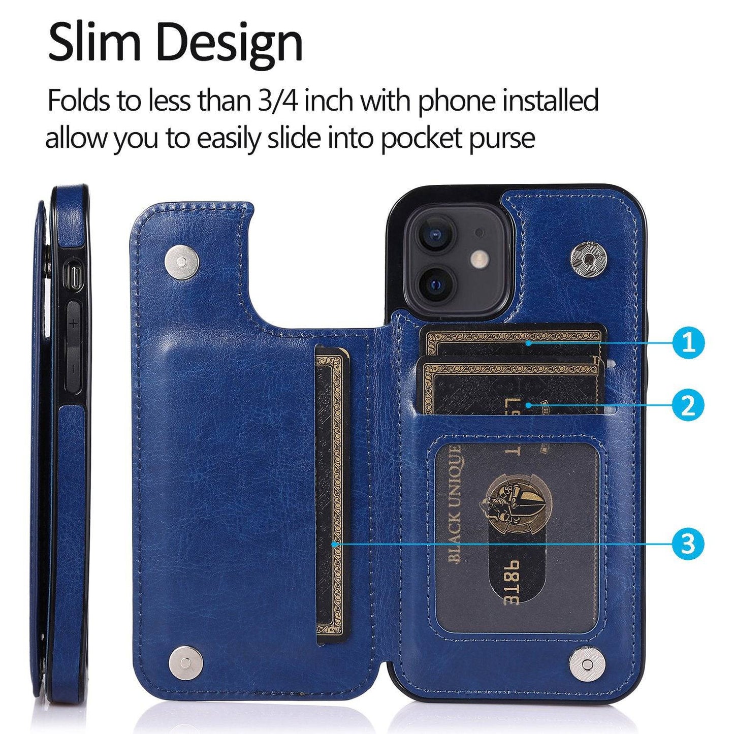 4 IN 1 Luxury Leather Case For iPhone - Libiyi