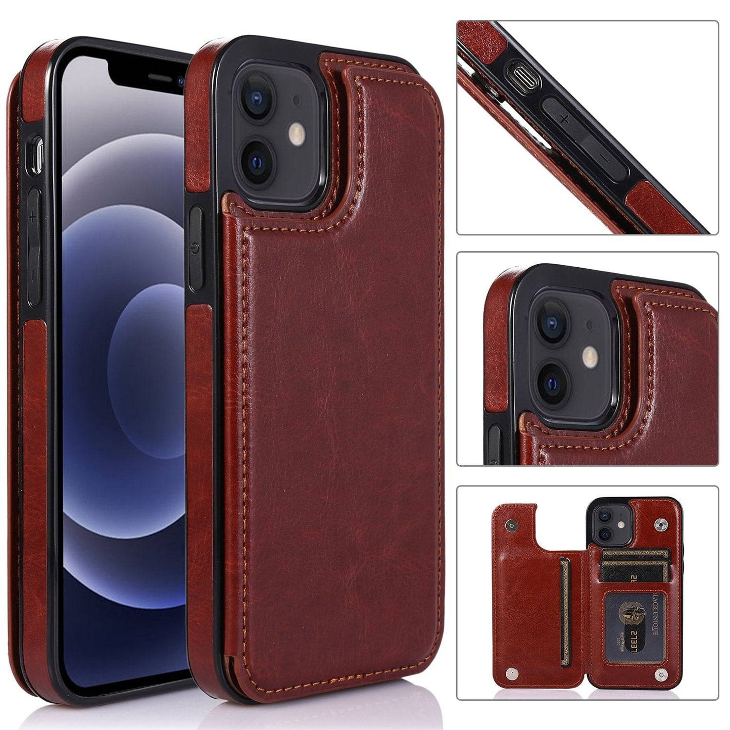 4 IN 1 Luxury Leather Case For iPhone - Libiyi