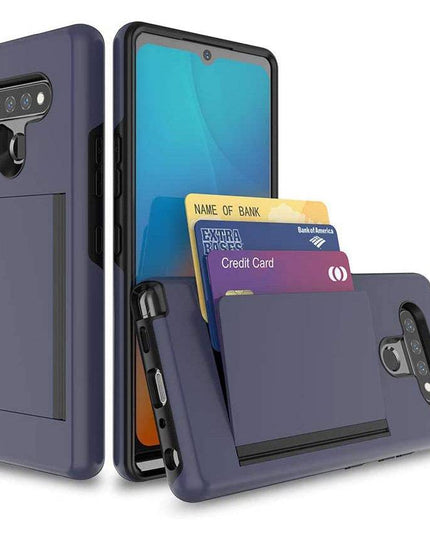 Armor Protective Card Holder Case for LG Stylo 6 - Libiyi