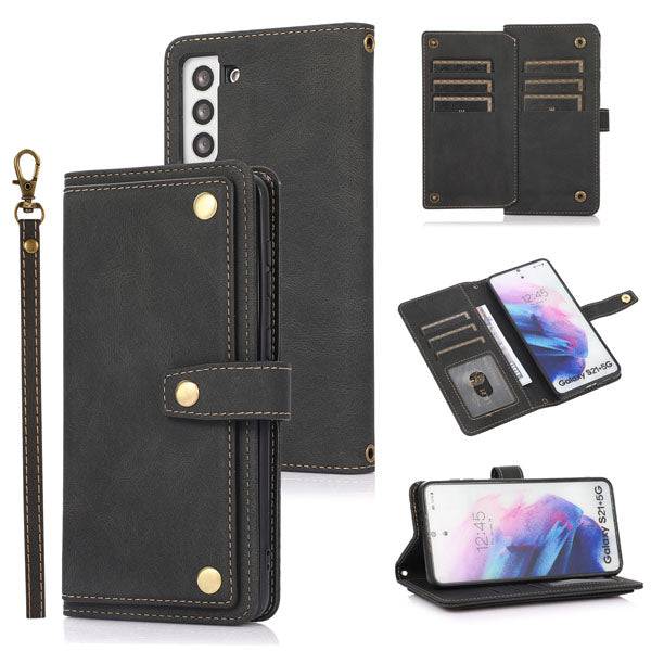 Leather Crossbody Shockproof Wallet Phone Case for Samsung S21 Plus - Libiyi